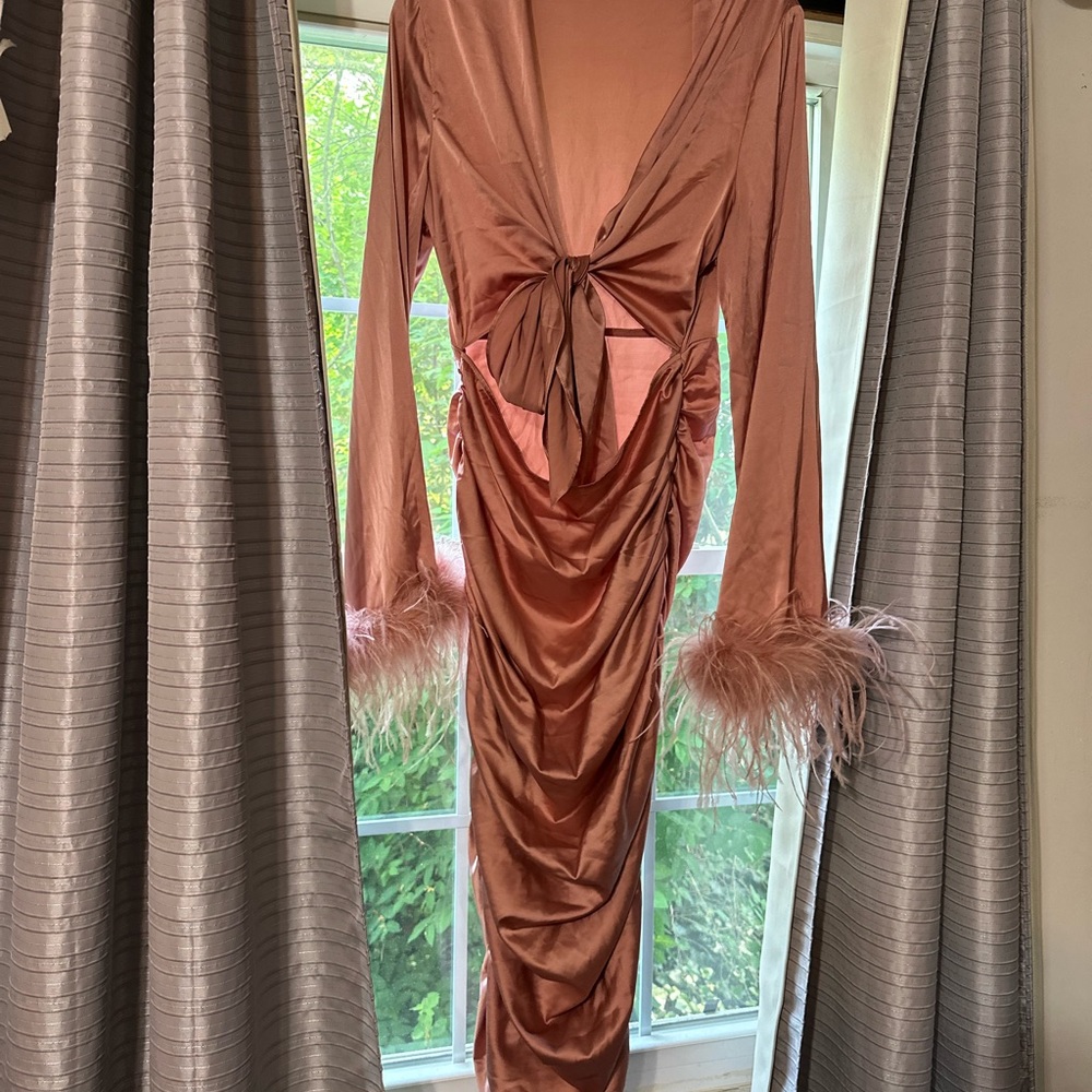 Satin dress XL perfect for night out or baby shower